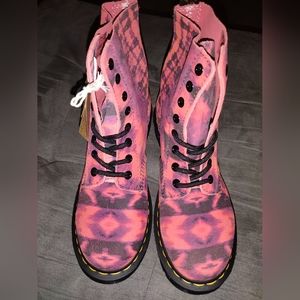New Dr. Martens 1460 Pascal Tie Dye Suede Leather Lace up Boots Size 7